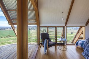timber floors and large glass windows that display the huge views over the river flats at Gundagai