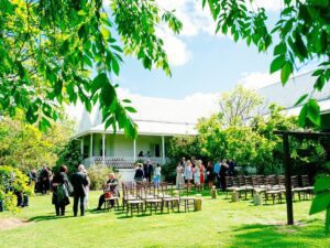 The homestead during a wedding ceremony