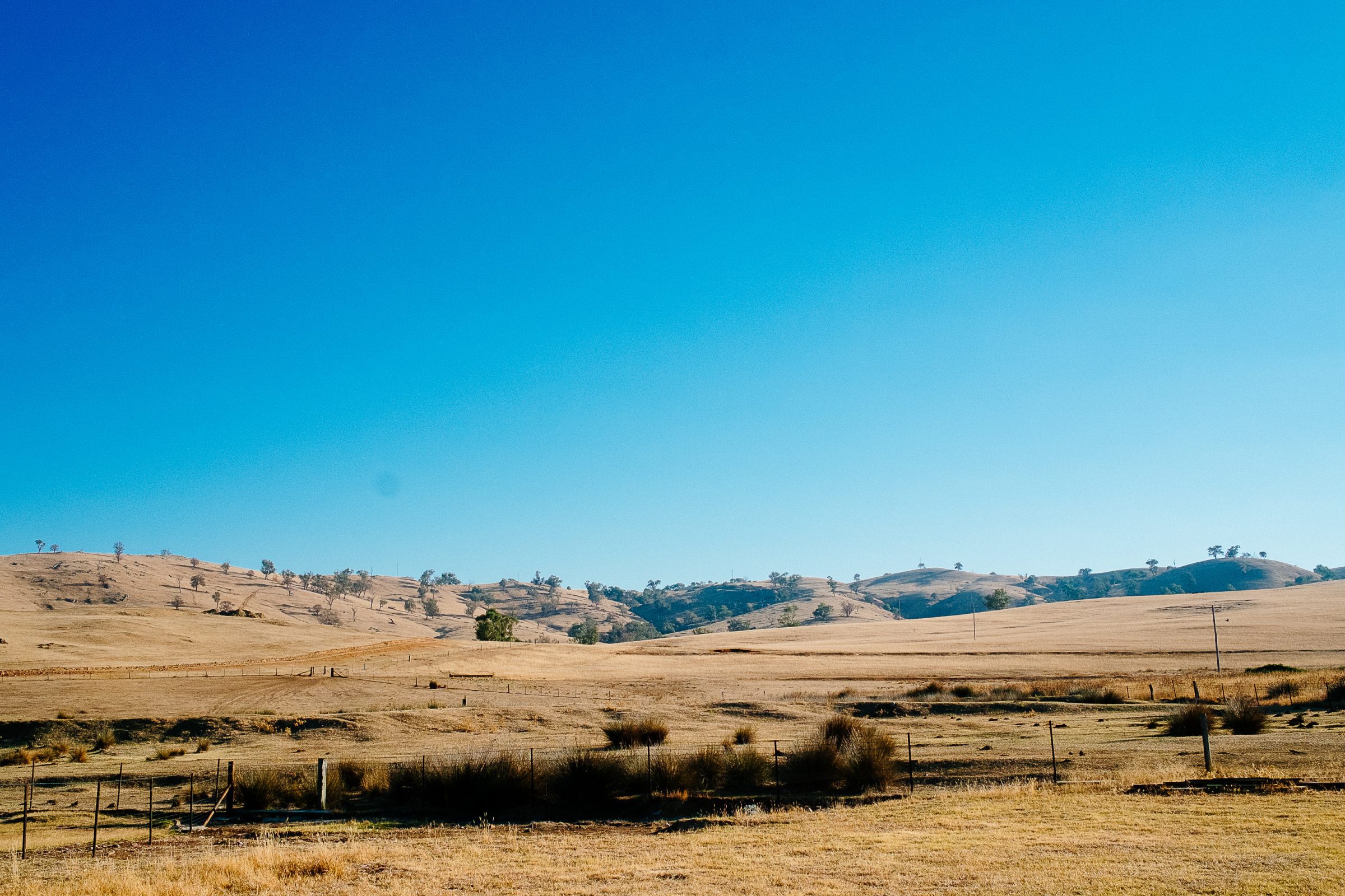 view of Kimo Estate hills from the shearers quarters in country nsw