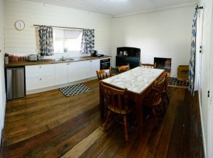 rustic farm stay accommodation kitchen