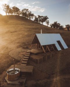 Hut in Australia on hilltop